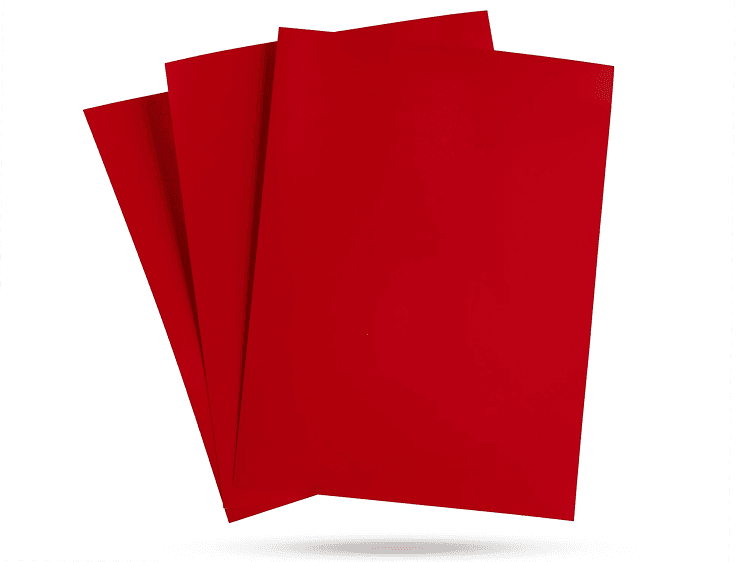 Cards for selecting the laser spot size (black and red)