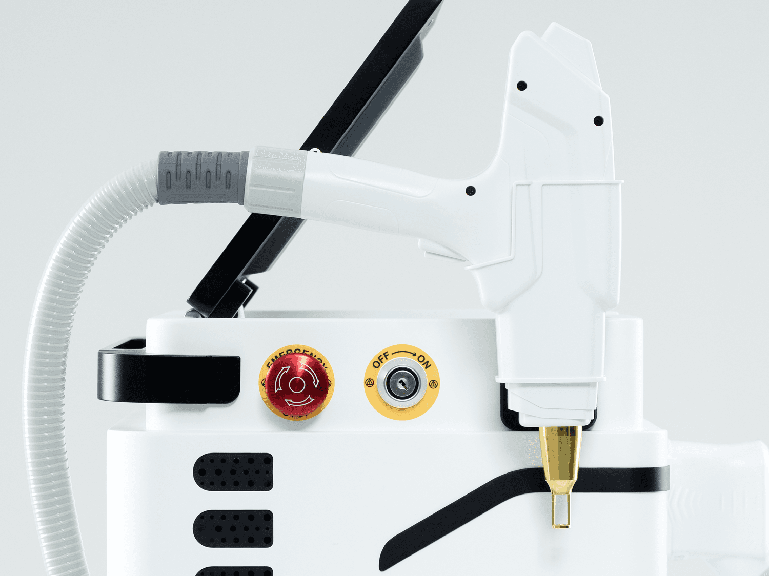 Modestic Pro laser control panel and handpiece