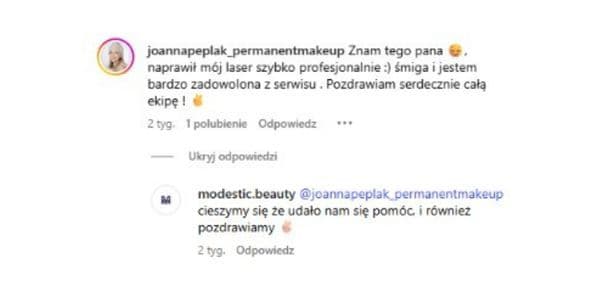 Opinie klientów o serwisie laserów kosmetycznych Modestic – profesjonalna diagnostyka, szybka naprawa i wsparcie door-to-door